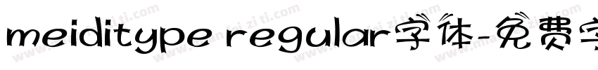 meiditype regular字体字体转换